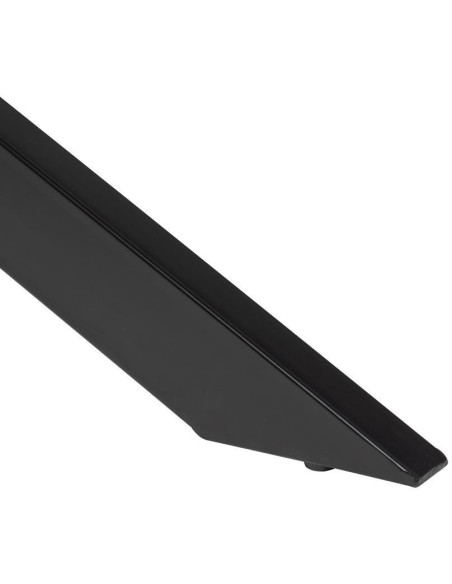 Grande Table à manger industrielle chic Rectangulaire 6 personnes 180 cm Bois de manguier massif Naturel Métal Noir Brutélor 