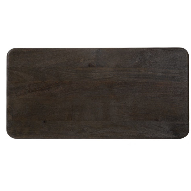 Table basse design moderne Rectangulaire 120 cm Bois de manguier Marron foncé Naturel Rokir 