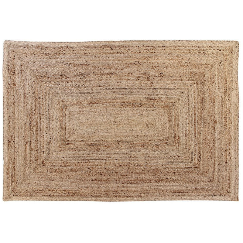 Grand Tapis bohème Rectangulaire 160x230 Jute Naturel Solando