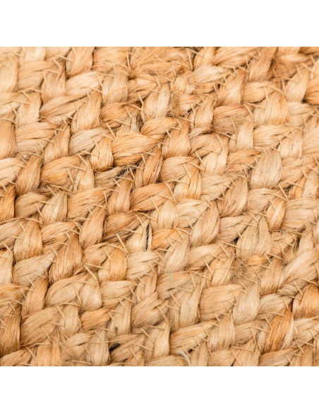 Tapis bohème chic Rond 200 cm Jute Naturel Salago 