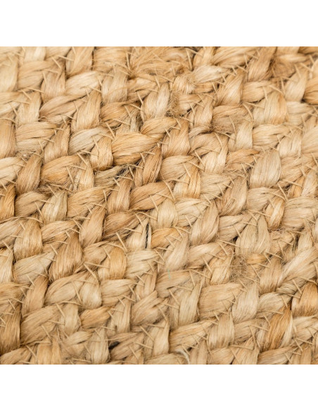 Tapis bohème chic Rond 180 cm Jute Naturel Salago 