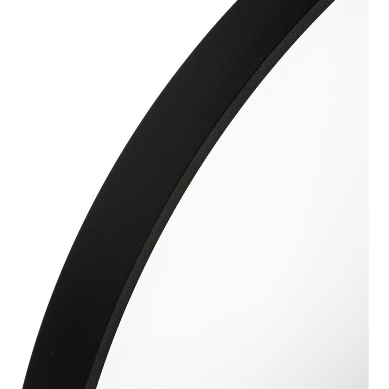 Miroir mural minimaliste chic Rond 80x80 Métal Noir Seranova 