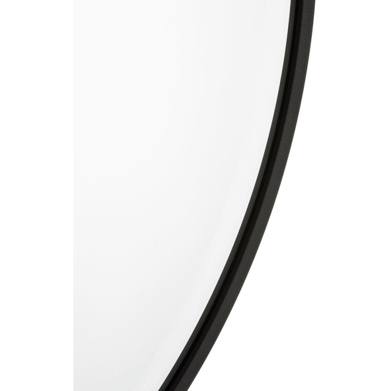 Miroir mural minimaliste chic Rond 80x80 Métal Noir Seranova 