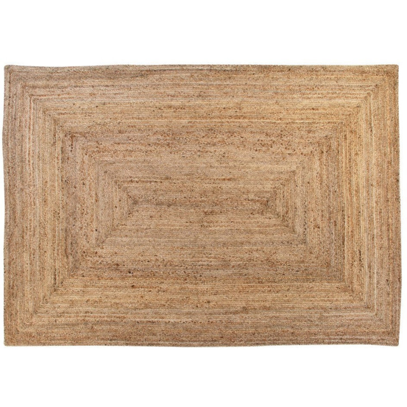 Grand Tapis XXL bohème Rectangulaire 200x290 Jute Naturel Solando