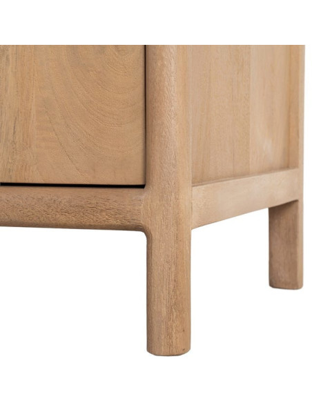 Grand Meuble télé moderne 4 tiroirs en Bois de manguier Naturel Macarella