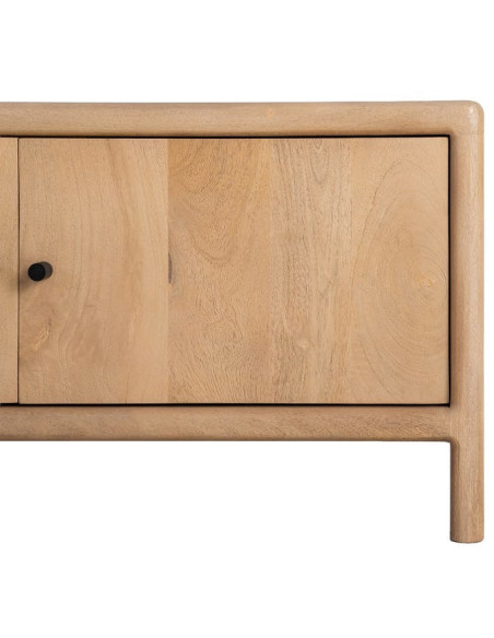 Grand Meuble télé moderne 4 tiroirs en Bois de manguier Naturel Macarella