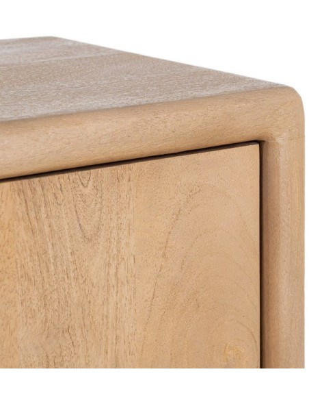 Grand Meuble télé moderne 4 tiroirs en Bois de manguier Naturel Macarella