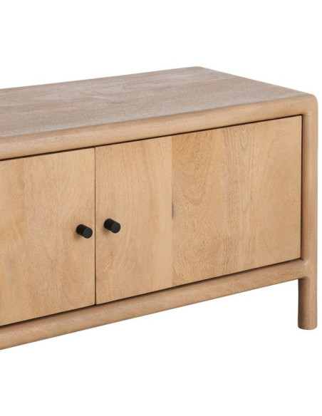 Grand Meuble télé moderne 4 tiroirs en Bois de manguier Naturel Macarella