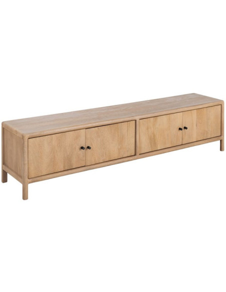 Grand Meuble télé moderne 4 tiroirs en Bois de manguier Naturel Macarella