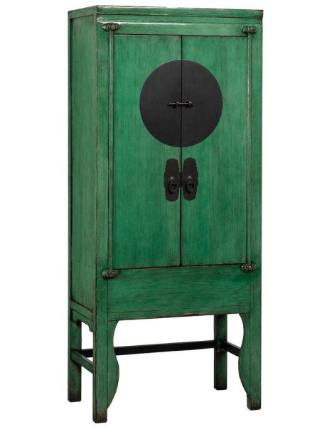 Armoire orientale haute 2 portes en Bois de pin recyclé...