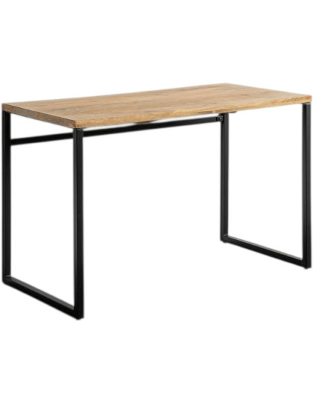 Bureau industriel chic en Bois de manguier Naturel Métal Noir Eyora