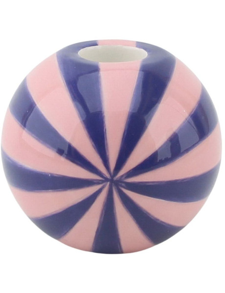 Bougeoir dopamine Tourbillon 10 cm Céramique Bleu Rose Swirl