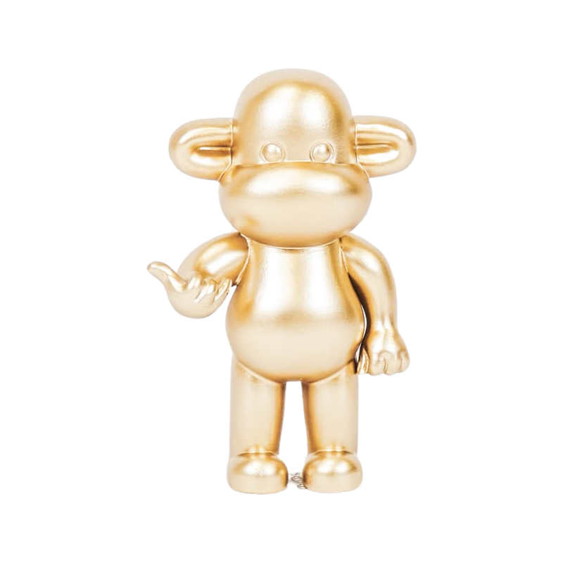 Statuette déco Singe Loose dopamine Hauteur 19 cm Résine Doré The Legend 