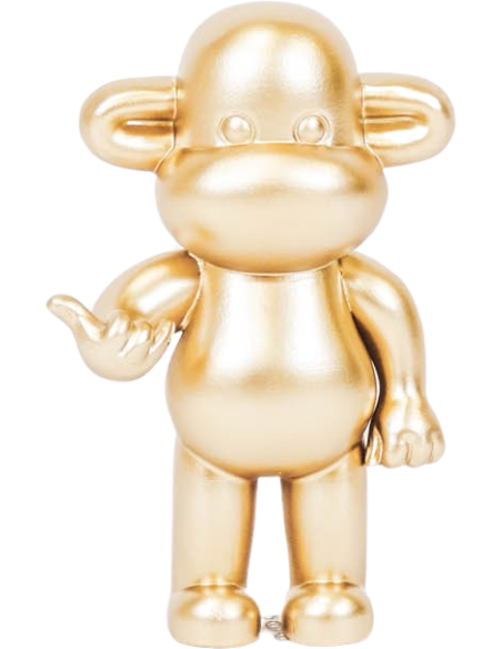 Statuette déco Singe Loose dopamine Hauteur 19 cm Résine Doré The Legend 