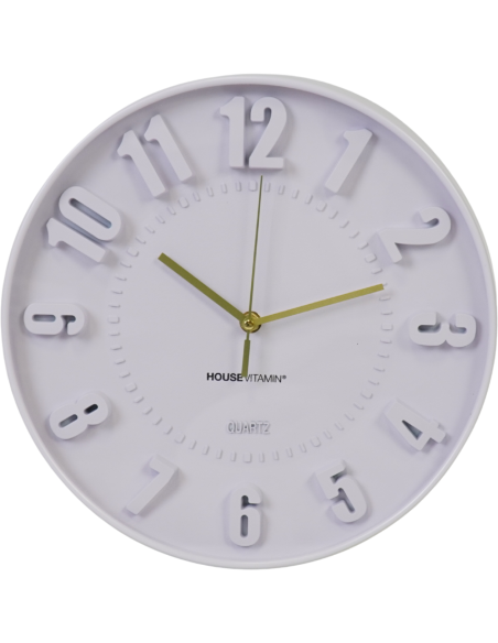 Horloge murale moderne Ronde 30 cm Plastique Lilas Numbers 