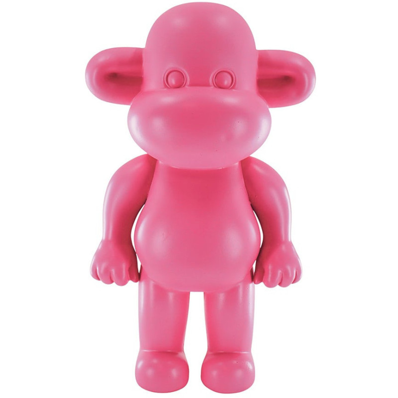 Statuette déco Singe Pop dopamine Hauteur 19 cm Résine Rose The Legend 