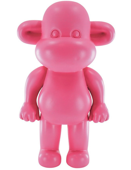 Statuette déco Singe Pop dopamine Hauteur 19 cm Résine Rose The Legend 