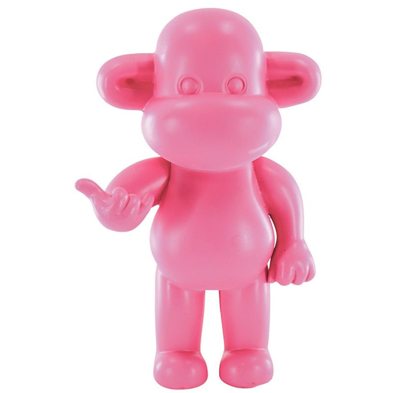 Statuette déco Singe Loose dopamine Hauteur 19 cm Résine Rose The Legend