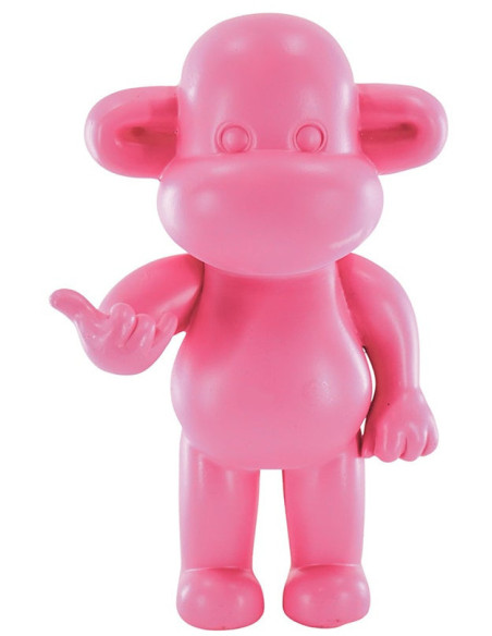 Statuette déco Singe Loose dopamine Hauteur 19 cm Résine Rose The Legend