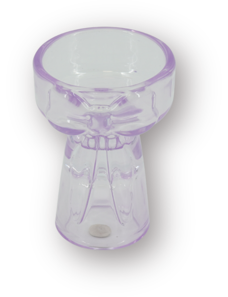 Bougeoir photophore design Noeud H 9 cm Verre Lilas Bow 