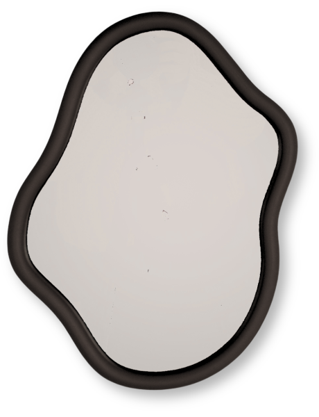 Mroir mural design 30x40 Bois MDF Noir Organic 