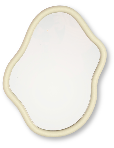 Miroir mural design 30x40 Bois MDF Sable Organic 