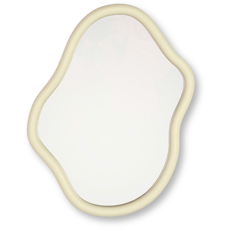 Miroir mural design 30x40 Bois MDF Sable Organic 