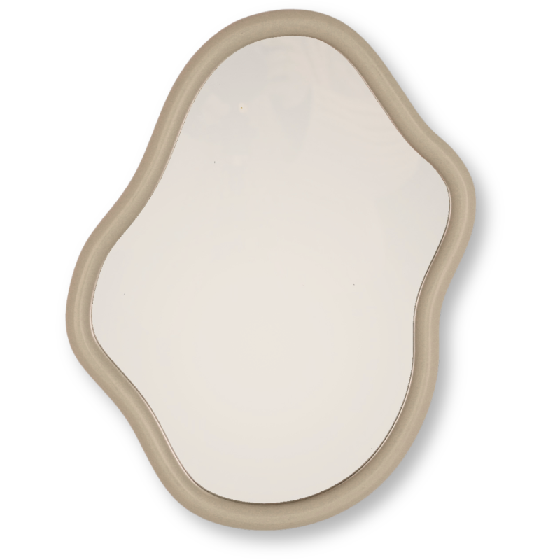 Miroir mural design 30x40 Bois MDF Taupe Organic 