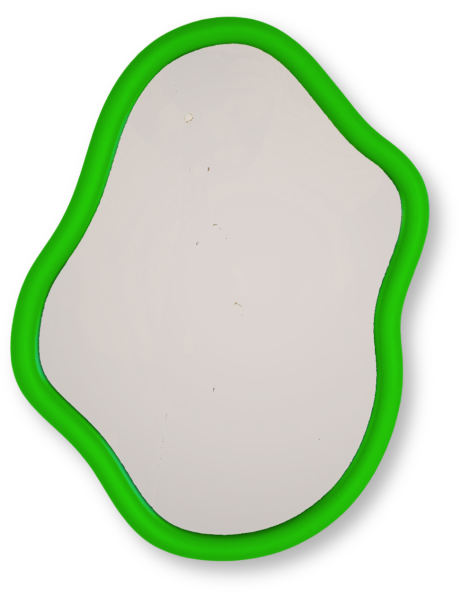 Miroir mural design 30x40 Bois MDF Vert Organic 