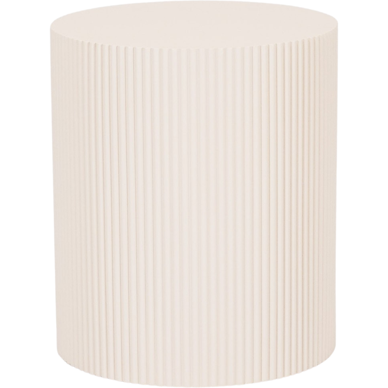 Table d'appoint moderne Piédestal Cylindrique Hauteur 45 cm Bois MDF Sable Pillar 