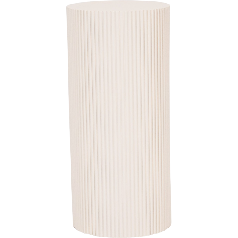 Sellette haute moderne Piédestal Cylindrique Hauteur 65 cm Bois MDF Sable Pillar 