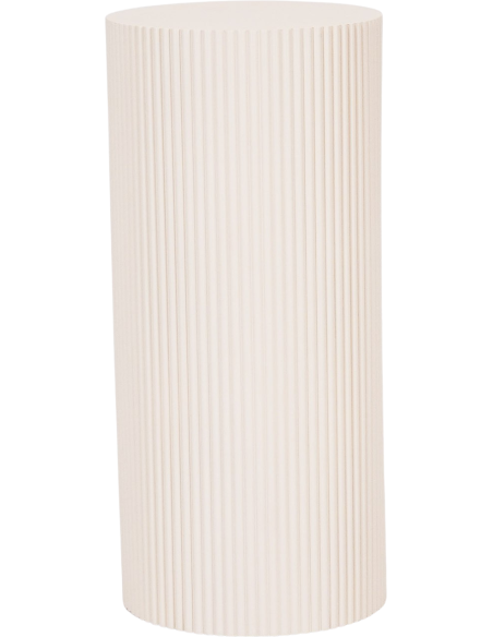 Sellette haute moderne Piédestal Cylindrique Hauteur 65 cm Bois MDF Sable Pillar 