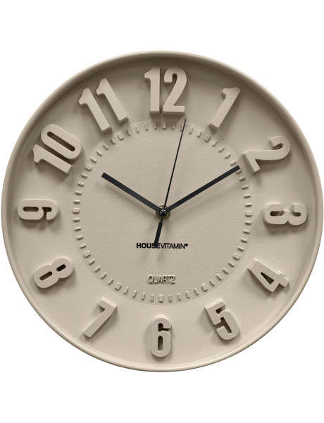 Horloge murale moderne Ronde 30 cm Plastique Sable Numbers