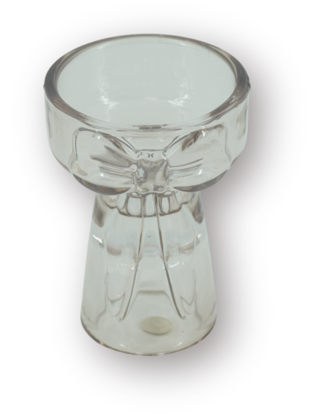 Bougeoir photophore design Noeud H 9 cm Verre Marron Bow 