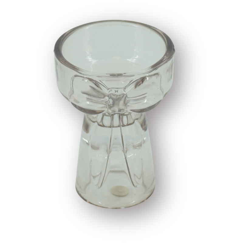 Bougeoir photophore design Noeud H 9 cm Verre Marron Bow 