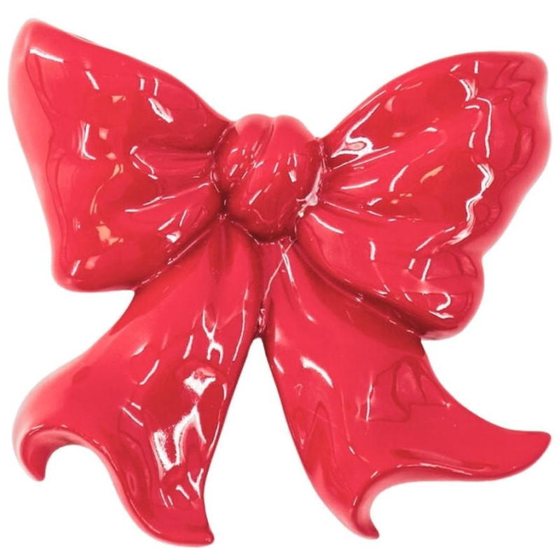 Vase mural design Noeud 19 cm Céramique Rouge Bow 