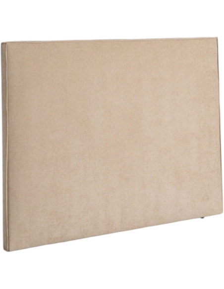 Tête de lit hôtel contemporain minimaliste Rectangulaire 2 personnes 160x122 Tissu Beige Bois MDF Sabbia