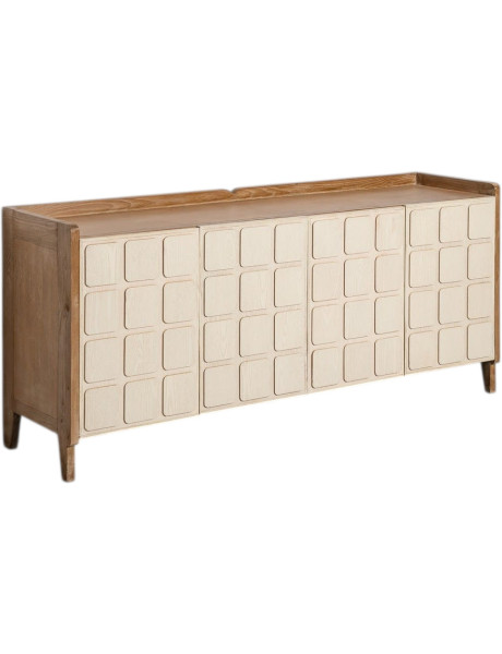 Buffet Enfilade rétro scandinave Bas 4 portes Bois...