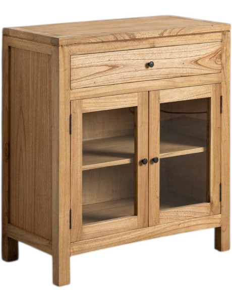 Buffet Vitrine scandinave moderne Bas 2 portes 1 tiroir...