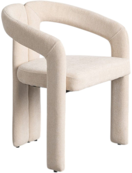 Lot de 2 Chaises design wabi-sabi organique Tissu Blanc...