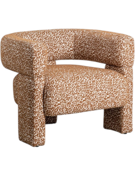 Fauteuil design organique rétro années 70 Tissu Vert kaki...