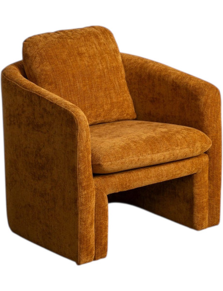 Fauteuil moderne chic en Tissu Jaune ocre Bois MDF Doralya