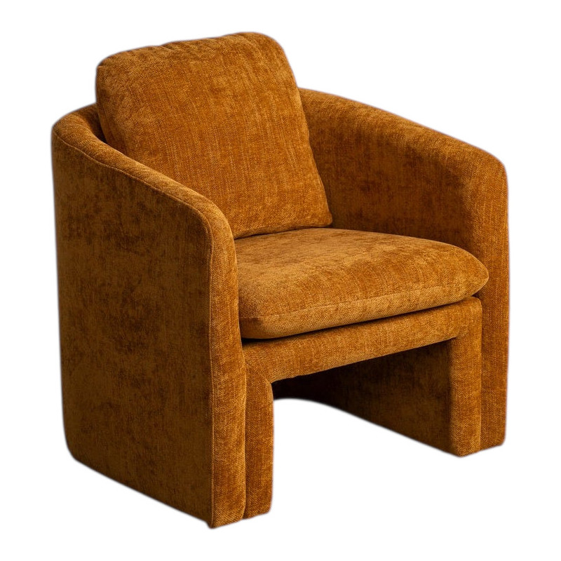 Fauteuil moderne chic en Tissu Jaune...