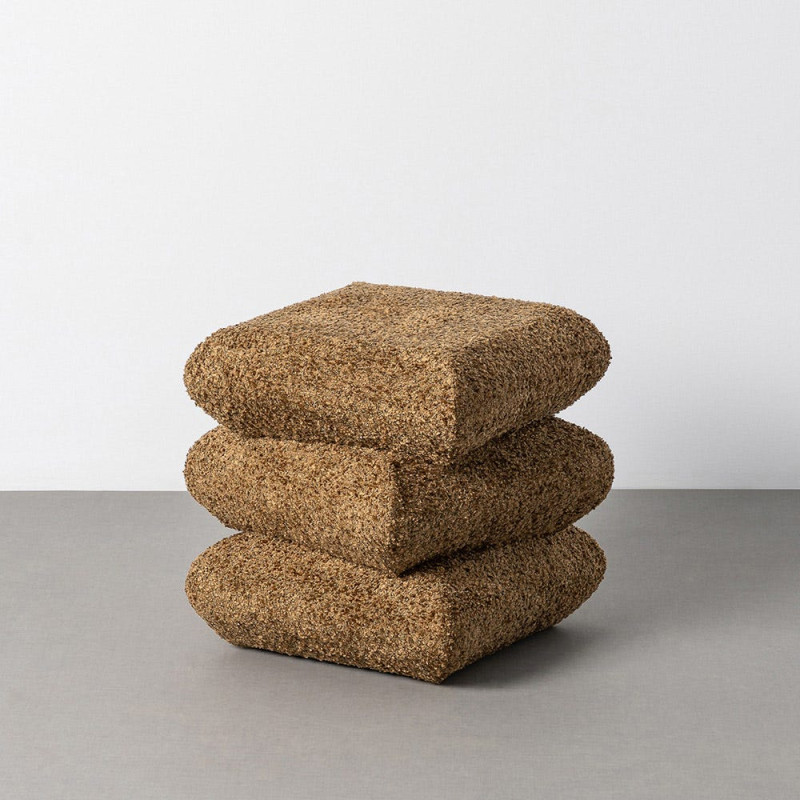 Pouf carré Stacka 42 cm en tissu...