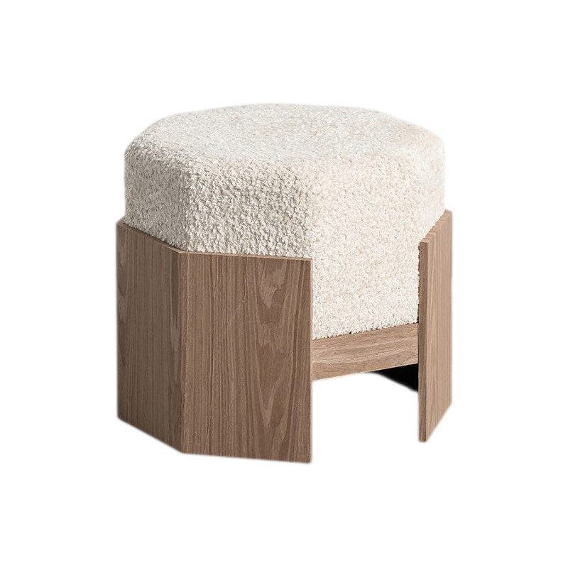 Pouf design chic bouclette Hexagonal...