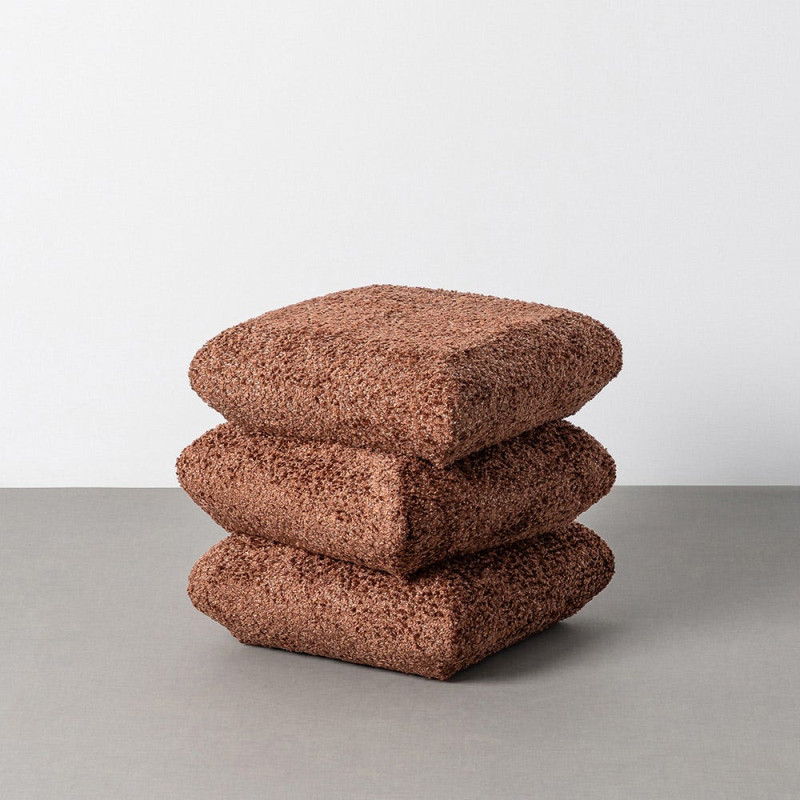 Pouf carré Stacka 42 cm en tissu...