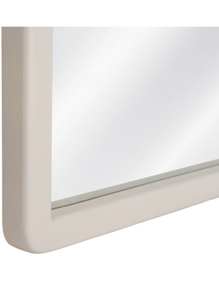 Grand Miroir mural arrondi Arche 60x160 Bois de paulonwnia Blanc cassé Arkhéo