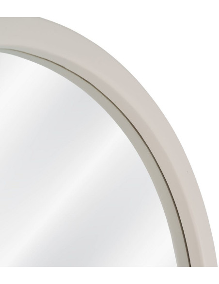 Grand Miroir mural arrondi Arche 60x160 Bois de paulonwnia Blanc cassé Arkhéo