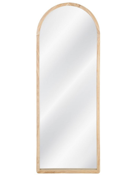 Grand Miroir mural arrondi Arche 60x160 Bois de paulonwnia Naturel Arkhéo