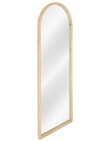 Grand Miroir mural arrondi Arche 60x160 Bois de paulonwnia Naturel Arkhéo
